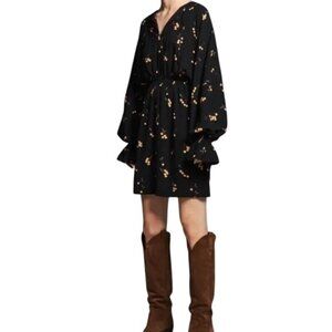 Baum Und Pferdgarten Ariana Black Cherry Print Fit Flare Dress Womens Size 10